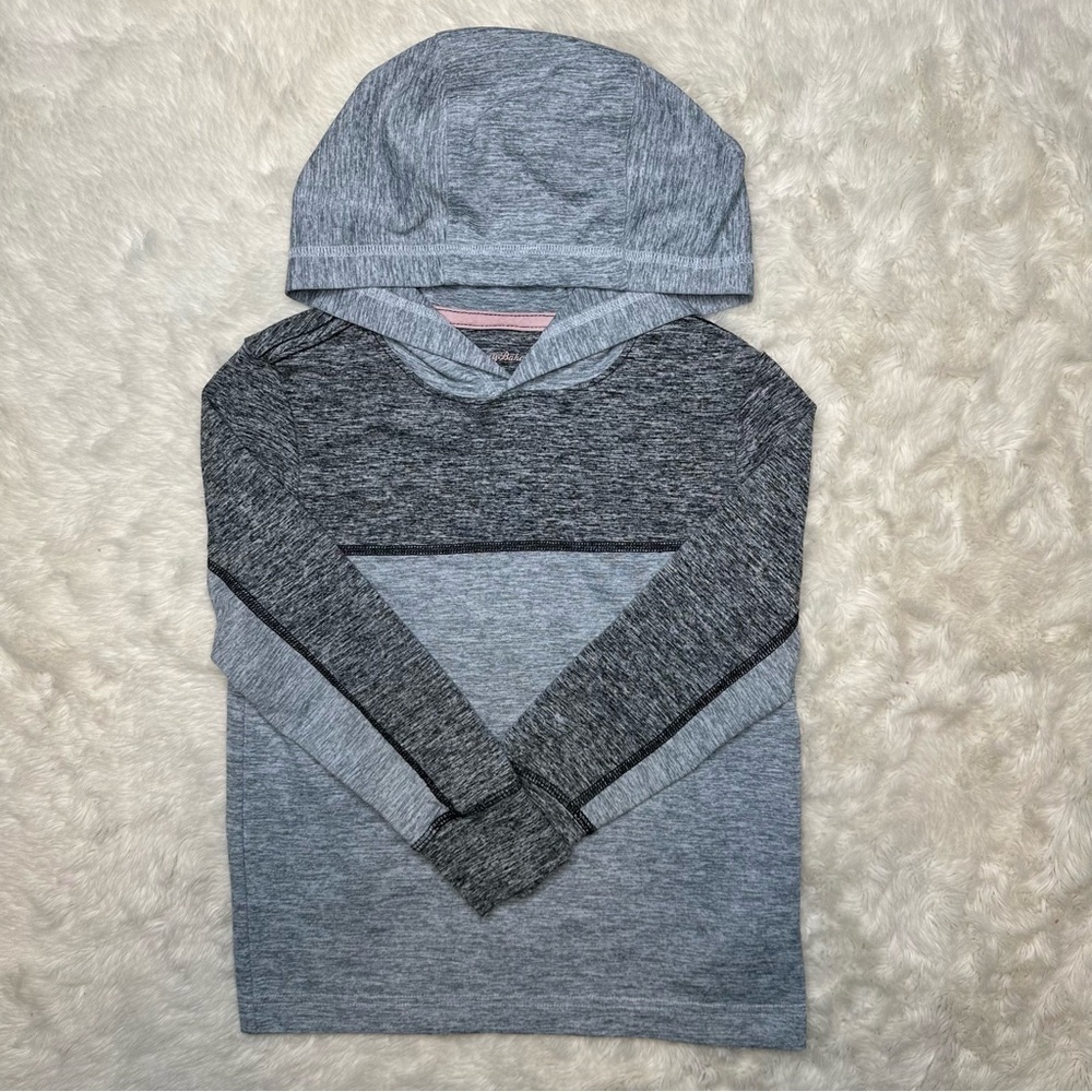 Tommy Bahama Long Sleeved Shirt Grey Hooded Size 6